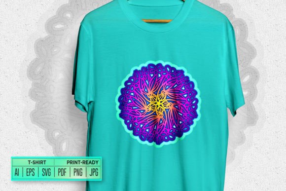 Abstract Mandala Art T-Shirt Design