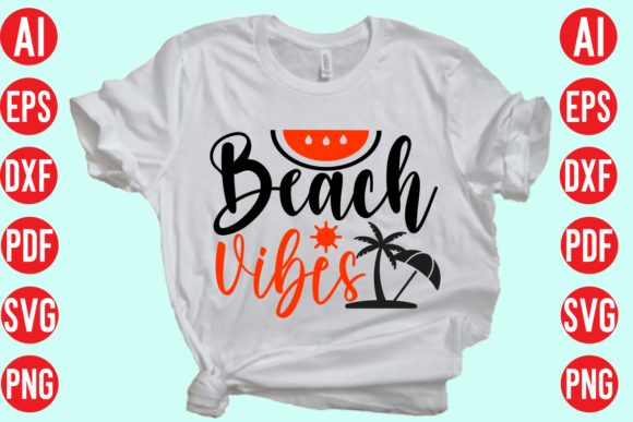Beach Vibes Tropical Summer SVG Design: Graphics for T-Shirt Designs & Local Branding