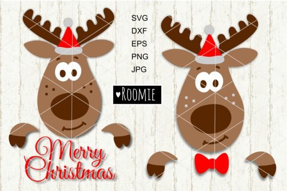 Christmas Reindeer Clipart for Crafts and Graphics