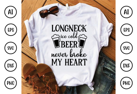 Longneck Ice Cold Beer Graphics for T-Shirt Designs