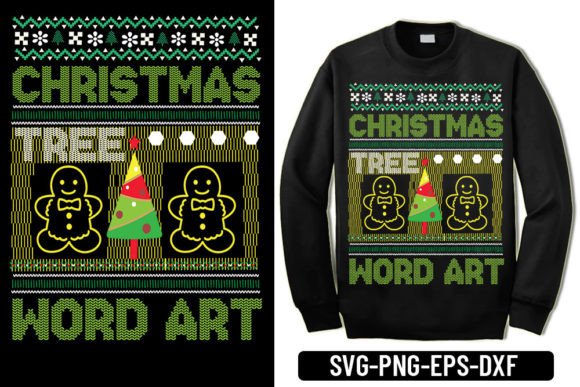 Ugly Sweater - Christmas Tree Word Art